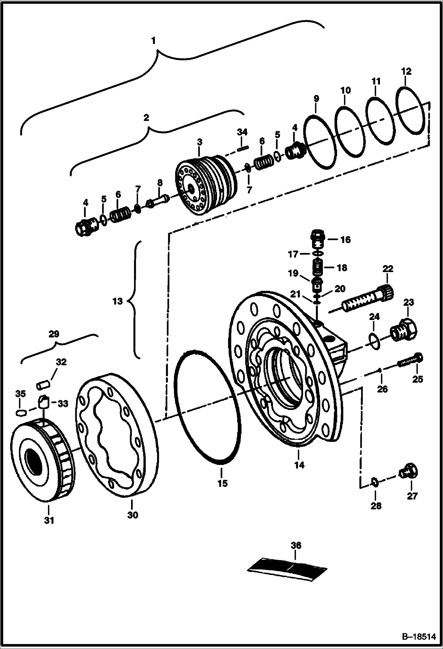 ГИДРОСТАТИЧЕСКИЙ ДВИГАТЕЛЬ (СЕРИЙНЫЙ НОМЕР 5141 12409, 5142 12269 И НИЖЕ)