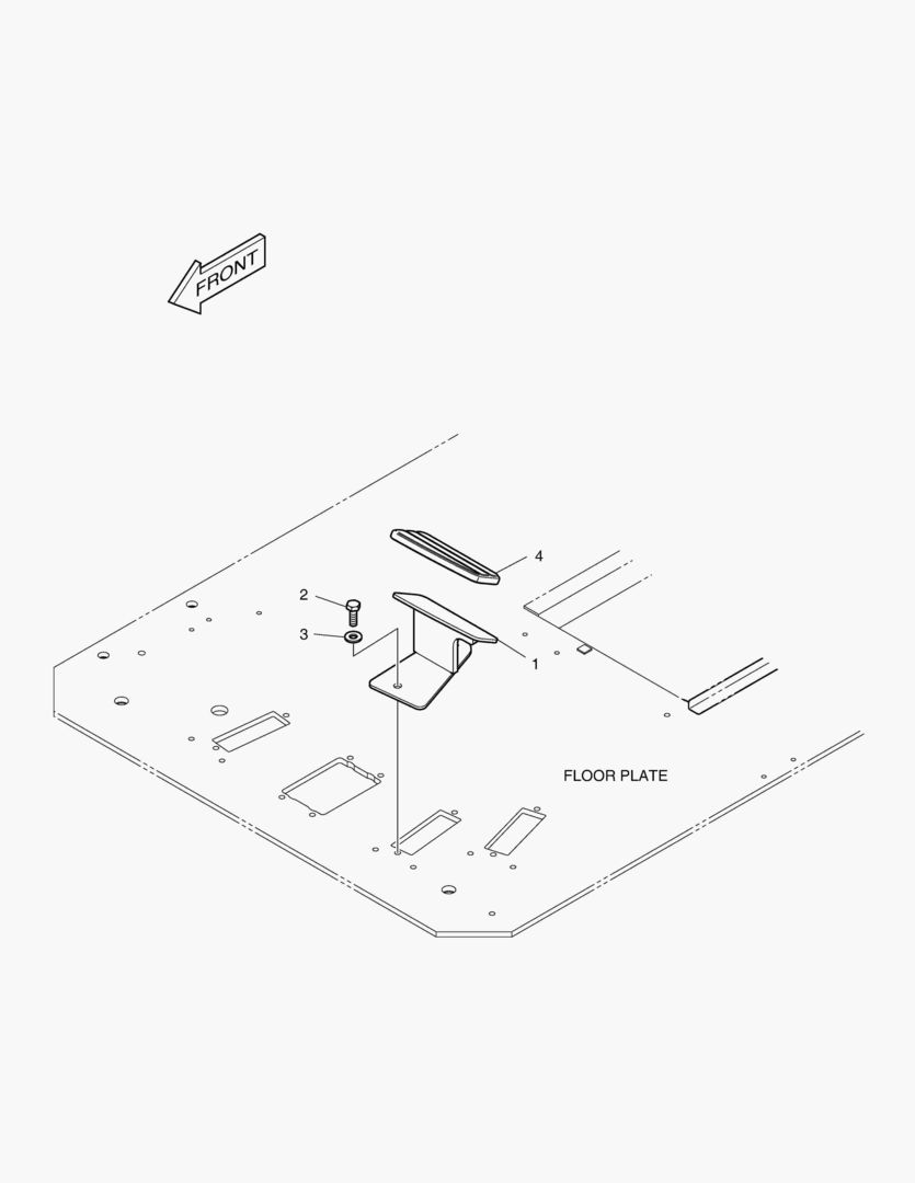 ПОДСТАВКА ДЛЯ НОГ - ЛЕВОСТОРОННИЙ