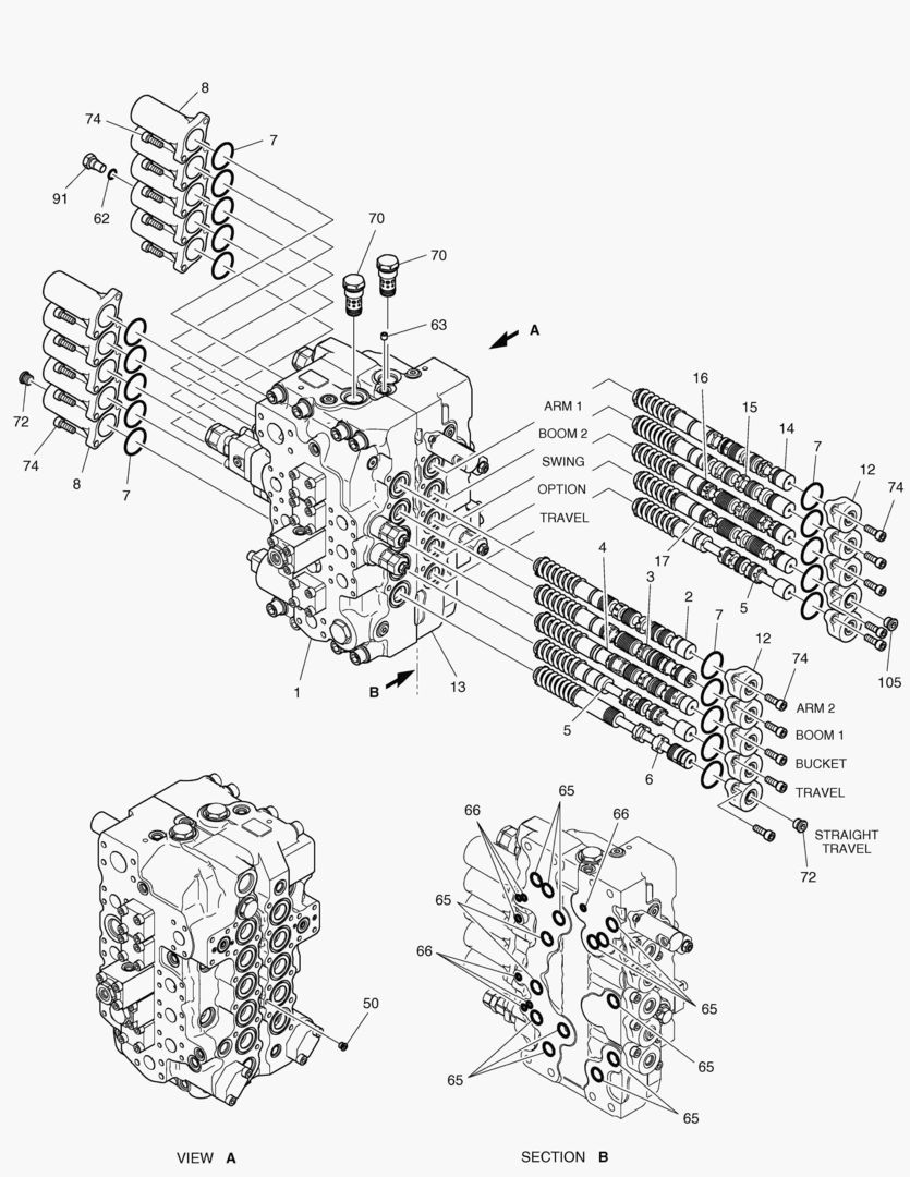Схема РЕГУЛИРУЮЩИЙ КЛАПАН(2) - EXCA