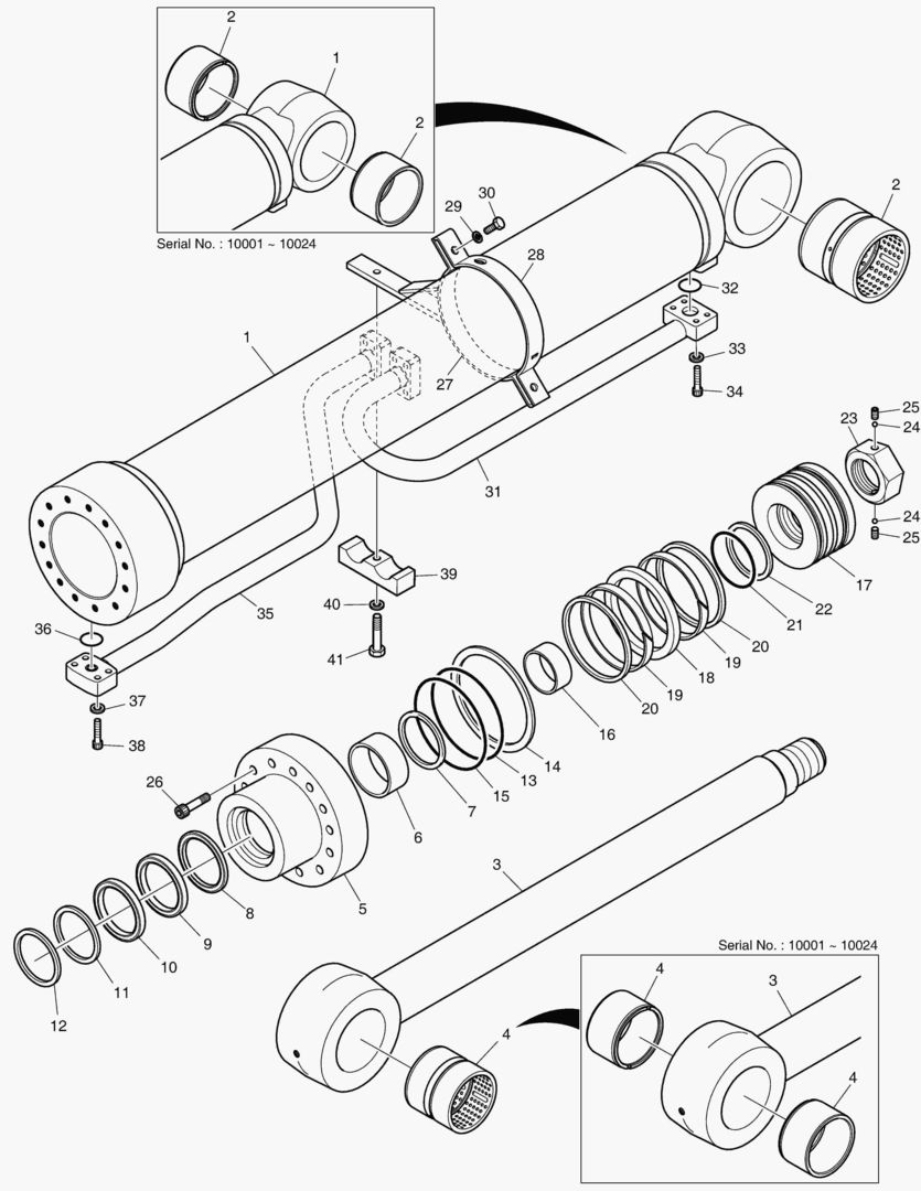 ЦИЛИНДР СТРЕЛЫ - ЛЕВОСТОРОННИЙ