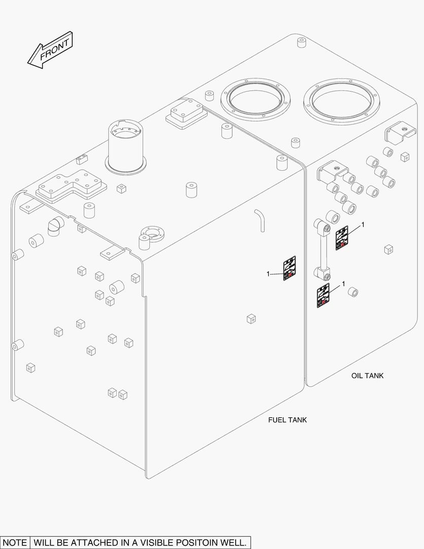 5450 DECAL - OIL CHECK (HIGH TEMPERATURE)
