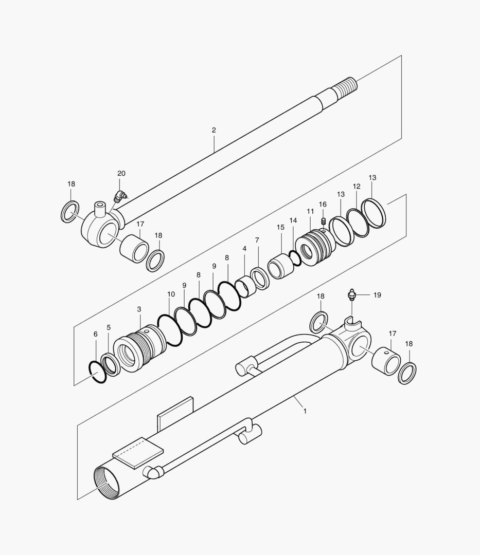 ЦИЛИНДР СТРЕЛЫ - ГИДРОЗАМОК