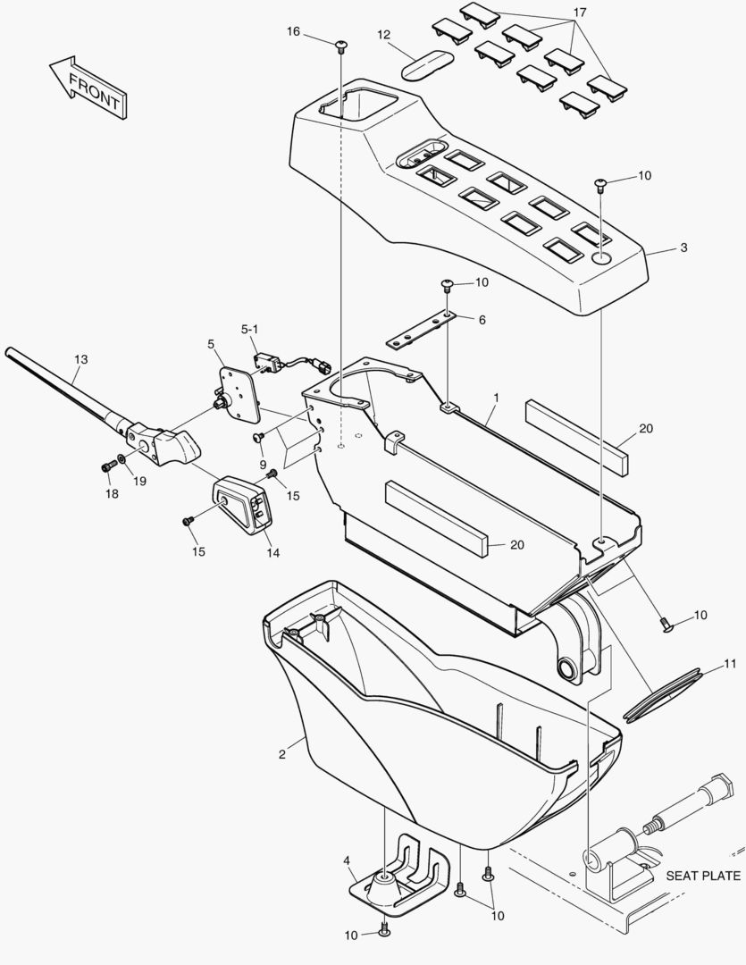 ПУЛЬТ УПРАВЛЕНИЯ - ЛЕВОСТОРОННИЙ