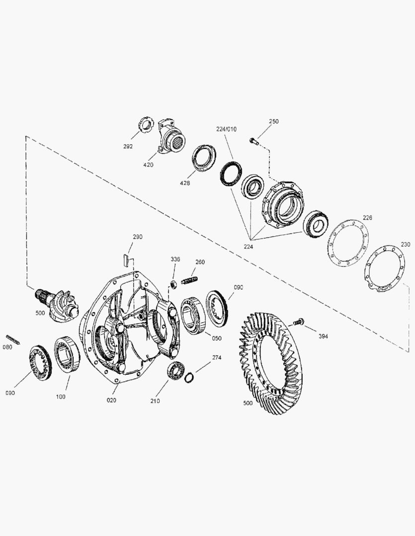 Спецтехника G090-16 REAR AXLE DIFF.