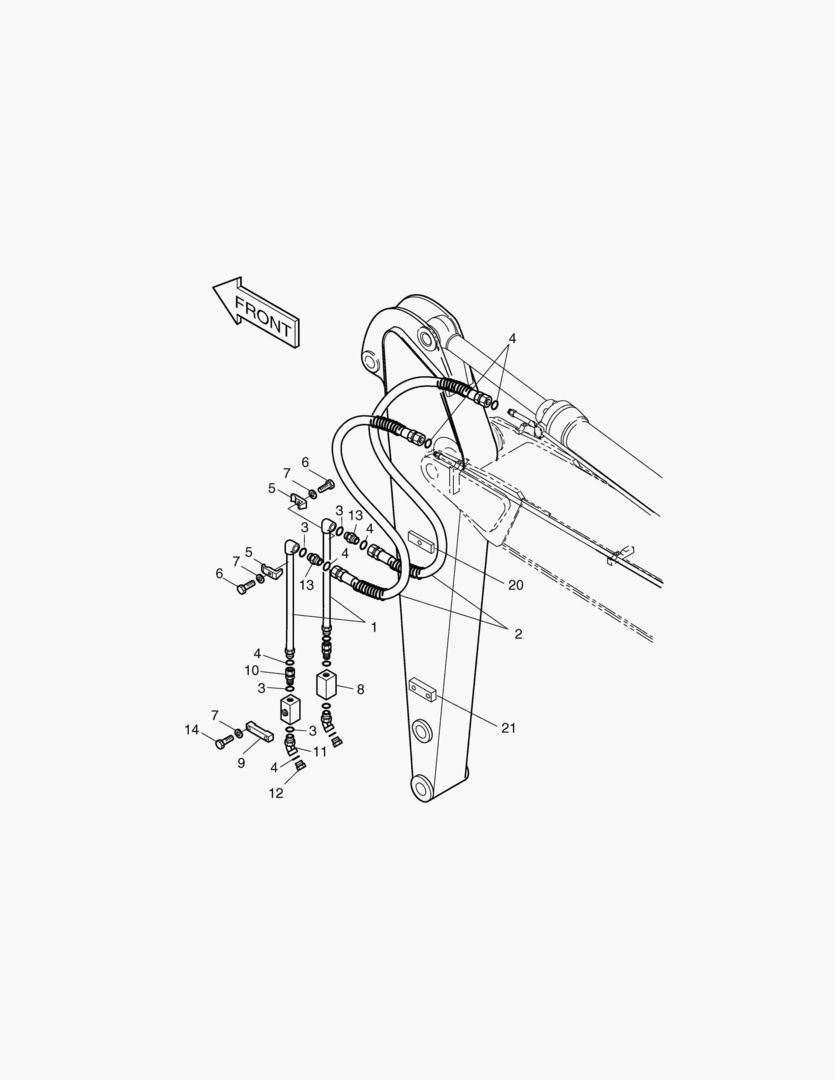 Спецтехника 7020 ARM PIPING-ARM 2.0m 1 & 2 WAY(ARTI.BOOM) - главное фото
