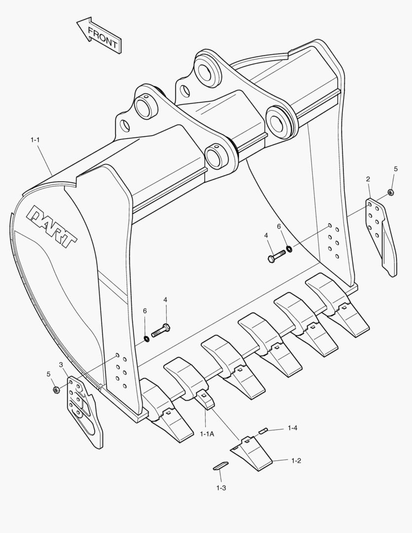 Спецтехника 6460 BUCKET-1.80гЋҐ(63`)-VERTICAL PIN - главное фото