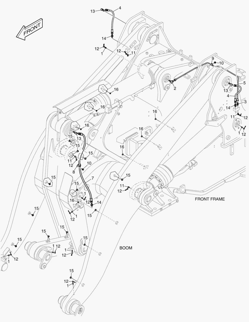 ПЕРЕДНИЙ ТРУБОПРОВОД СМАЗОЧНОЙ СИСТЕМЫ