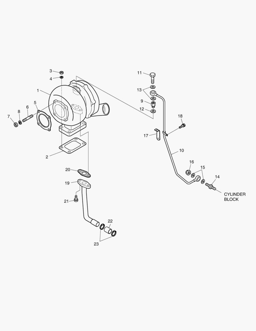 014 TURBO CHARGER & OIL PIPE