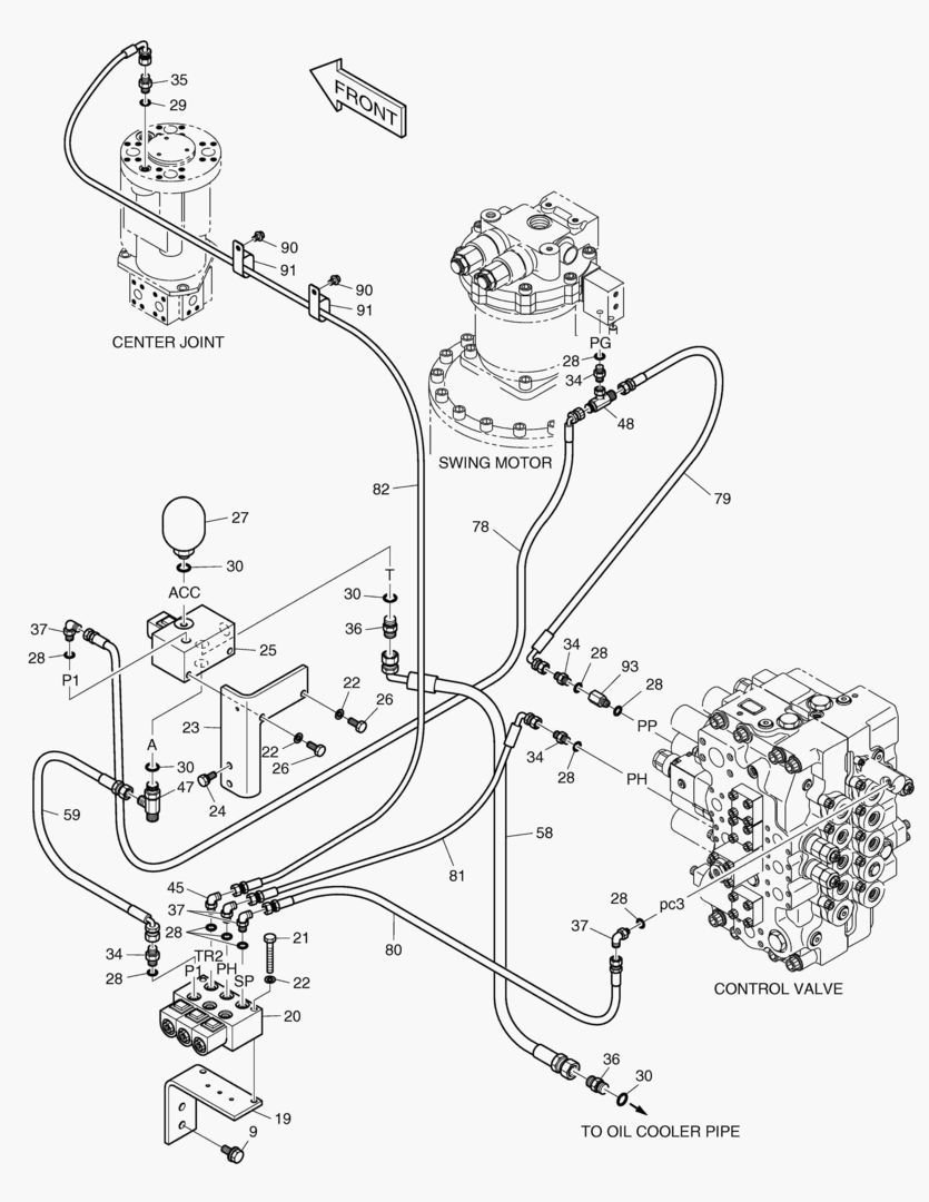 Схема ТРУБОПРОВОД СЕРВОУПРАВЛЕНИЯ(2)