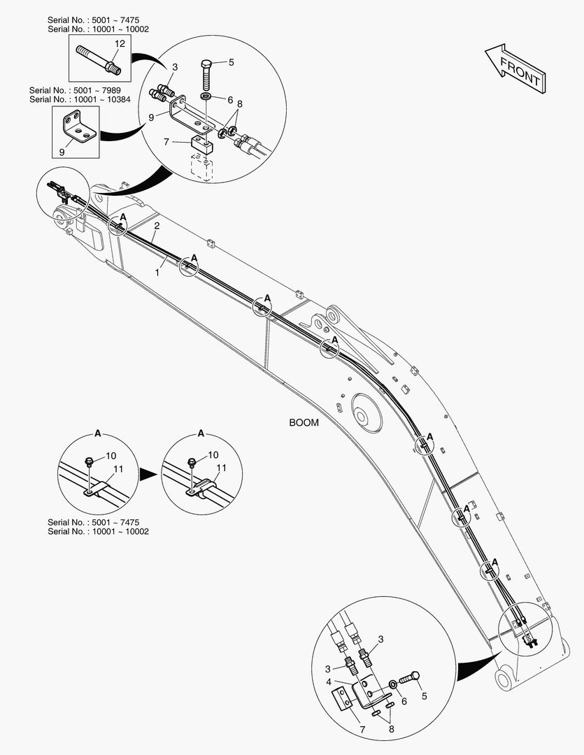 6240 BOOM PIPING - QUICK CLAMP