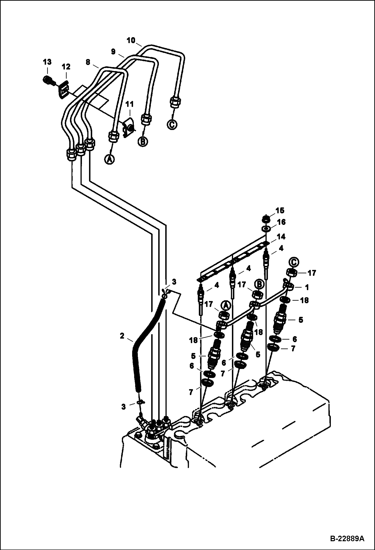 ДЕРЖАТЕЛЬ ФОРСУНКИ И ЗАПАЛЬНАЯ СВЕЧА KUBOTA - D1703-M-E3B - ВРЕМЕННЫЙ TIER IV REPLACEMENT