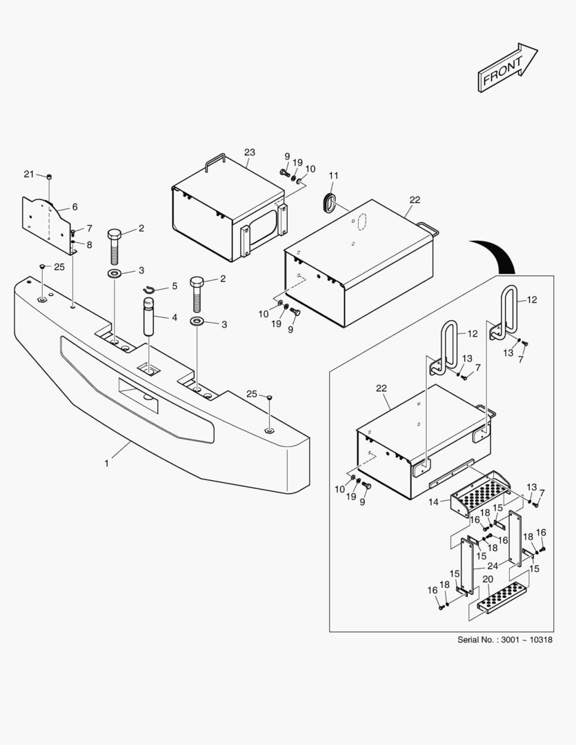 1320 COUNTER WEIGHT & BATTERY BOX