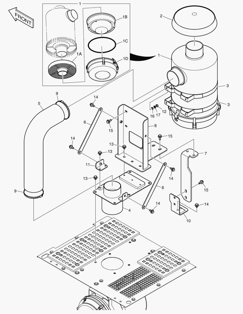 7130 AIR CLEANER ASS`Y - OIL WASHED [5001~5202]