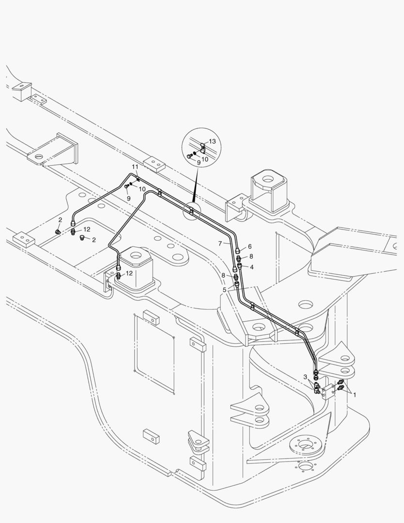 ЗАДНЯЯ ОСЬ ТРУБОПРОВОДА СМАЗКИ