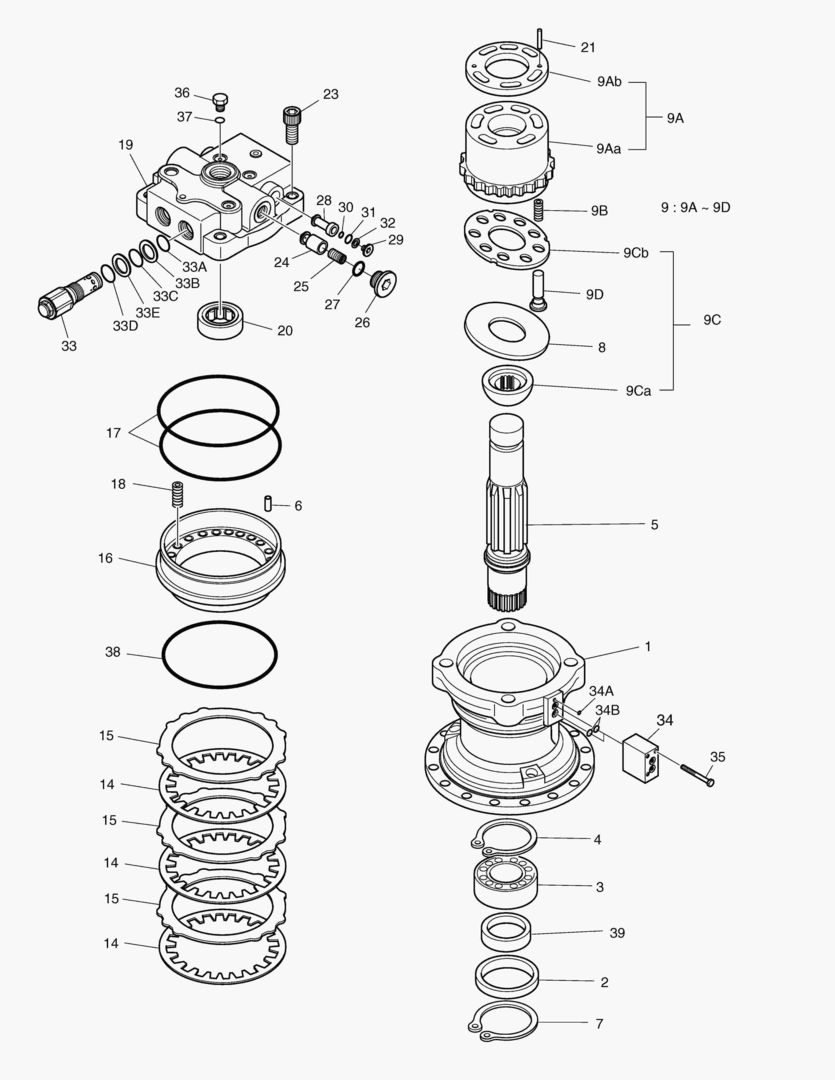 ГИДРОМОТОР ПОВОРОТА ПЛАТФОРМЫ-ОПЦИЯ