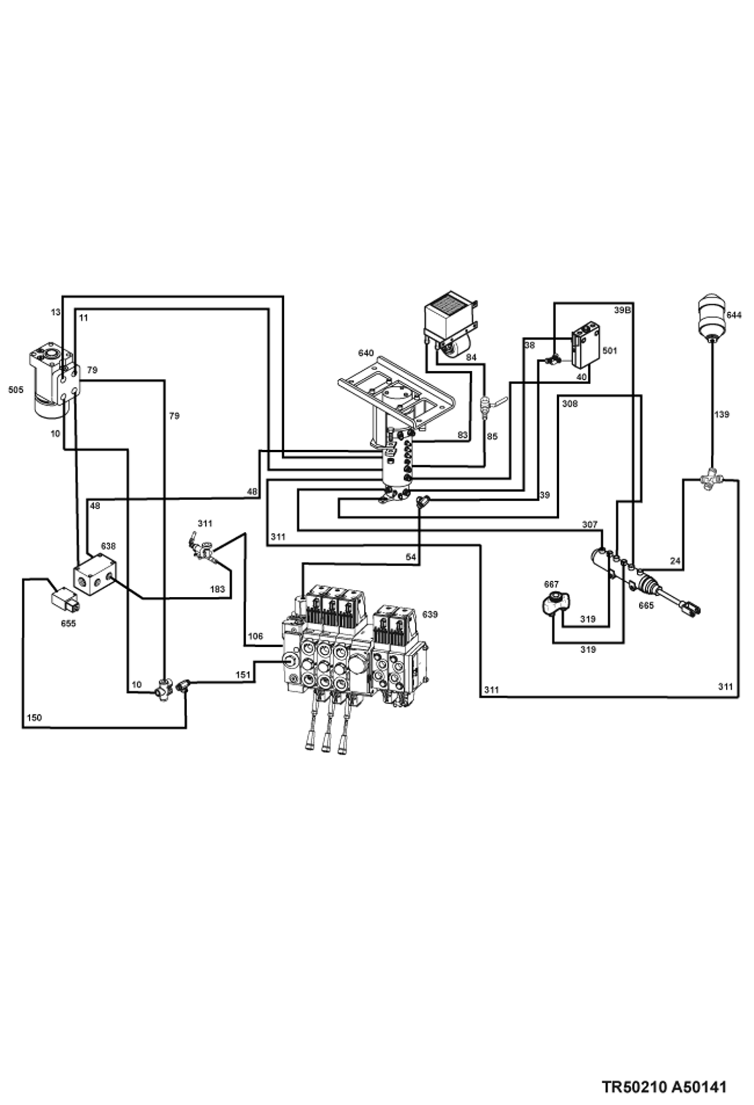 СХЕМА ГИДРАВЛИЧЕСКОЙ СИСТЕМЫ (КОРПУС КУЗОВА) (СЕРИЙНЫЙ НОМЕР И ВЫШЕ)