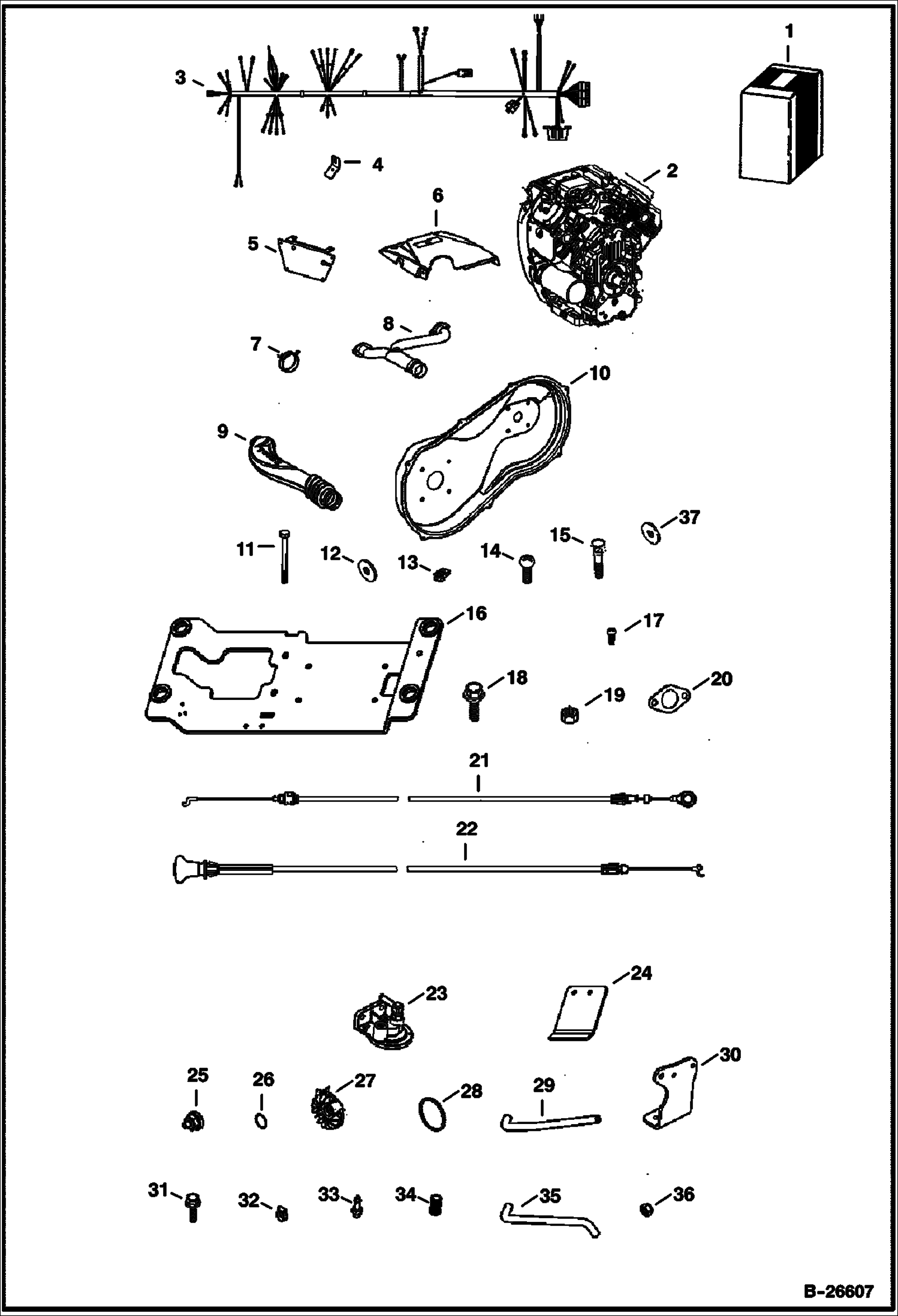 КОМПЛЕКТ ДВИГАТЕЛЯ KAWASAKI (ЗАМЕНА ДВИГАТЕЛЯ HONDA )