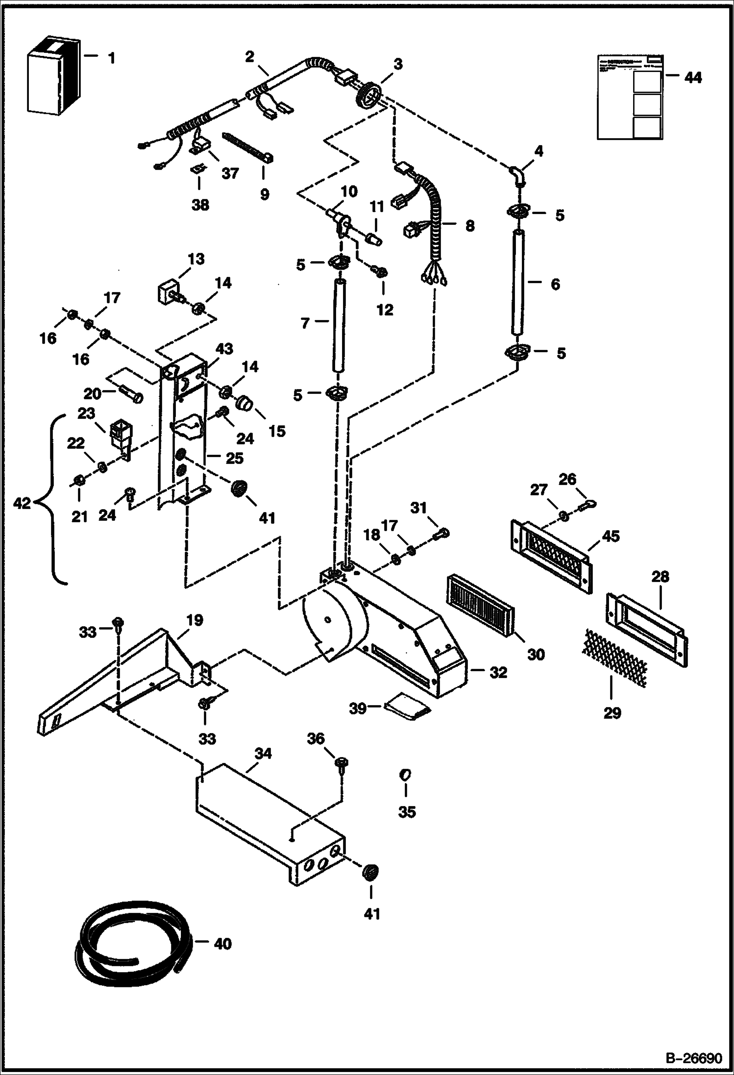Схема КОМПЛЕКТ ОБОГРЕВАТЕЛЕЙ (СВЕЖИЙ ВОЗДУХ)
