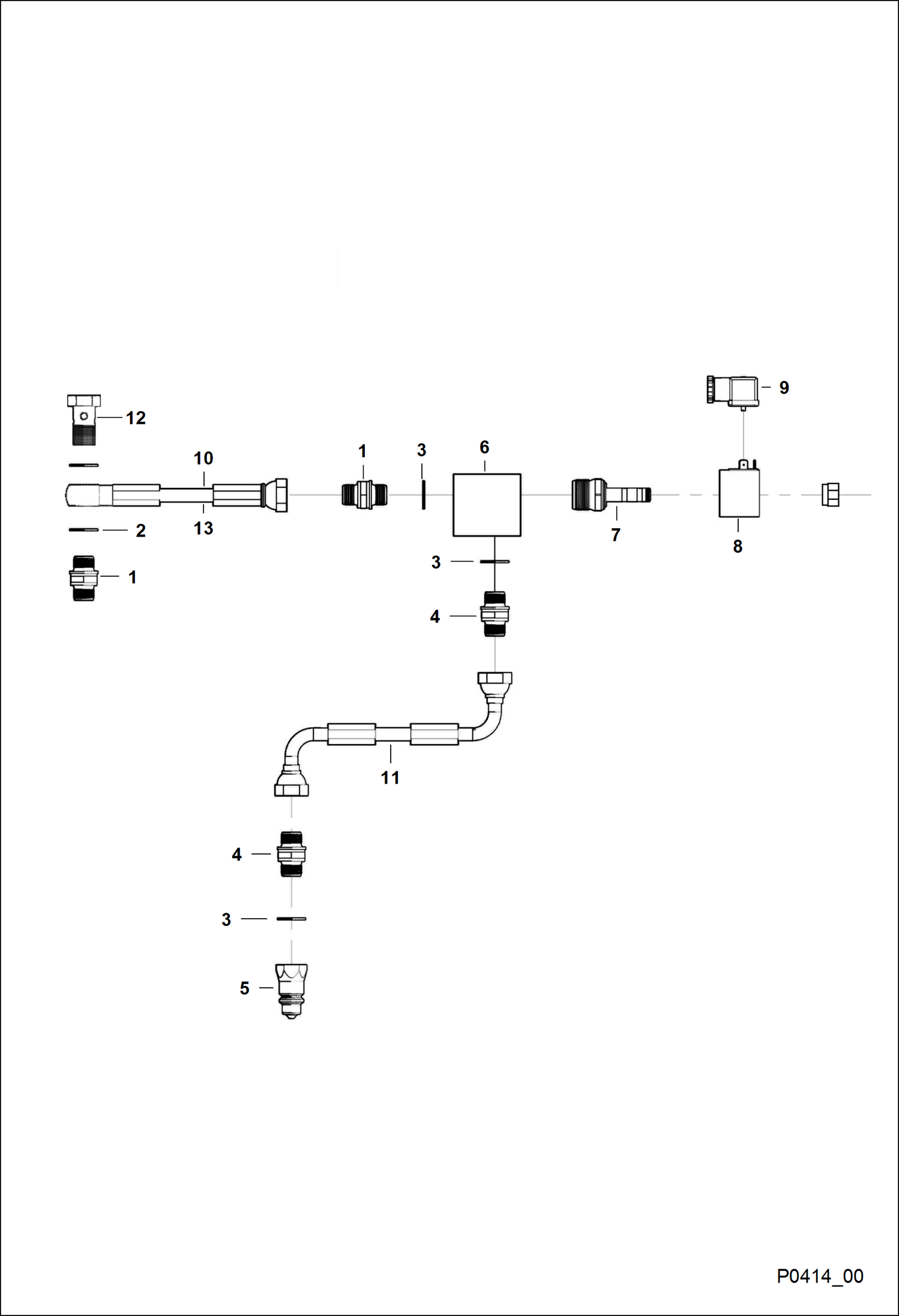 Схема ГИДРАВЛИЧЕСКИЕ ДЕТАЛИ (BUD4475)