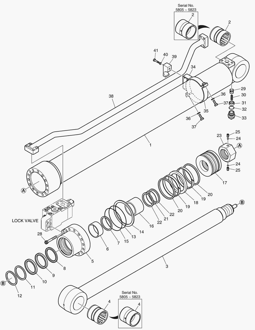 4332 ARM CYLINDER - LOCK VALVE [5805~]