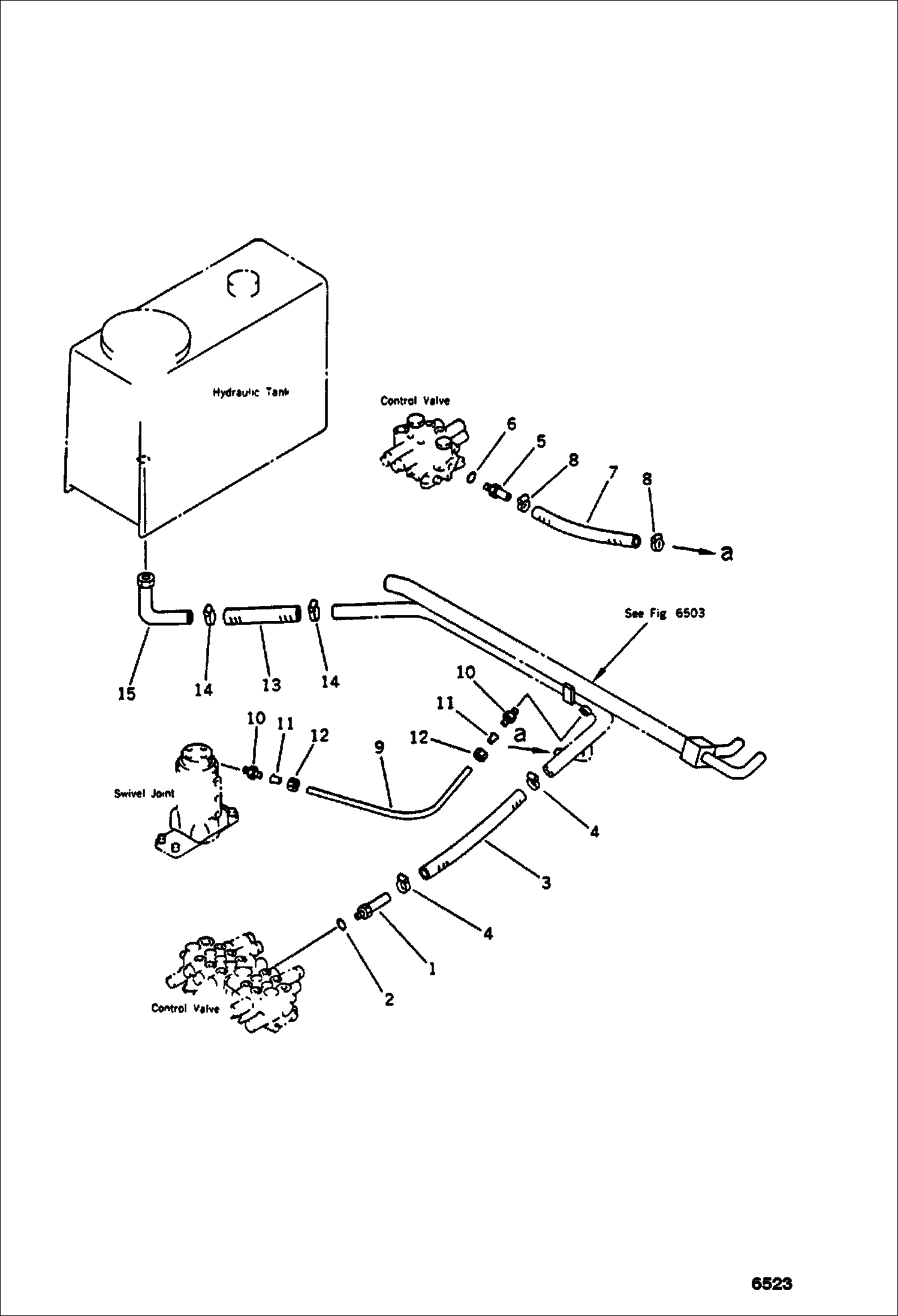 Схема ТРУБОПРОВОД ГИДРАВЛИЧЕСКОЙ СИСТЕМЫ ( ОТ КЛАПАНА К БАКУ )