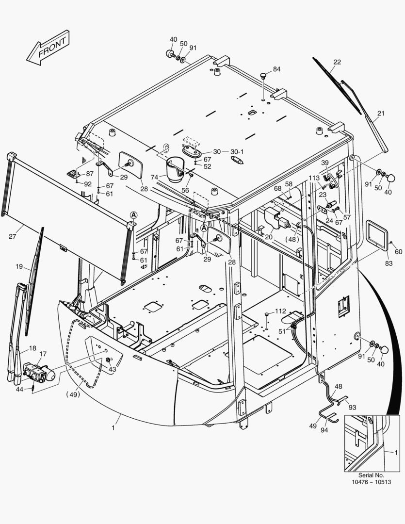 Схема КАБИНА(1) - КОРПУС(БЕЗ КРЫШИ)