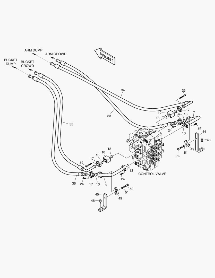 1270 MAIN PIPING(3)-ARM & BUCKET