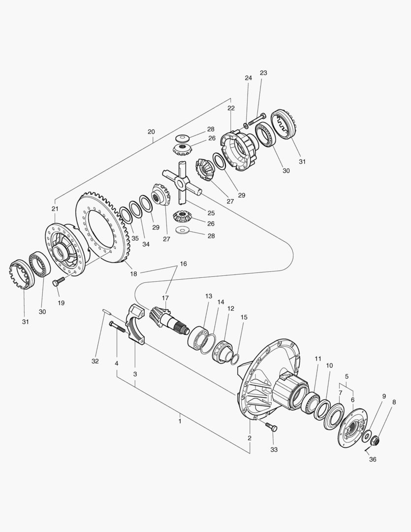 ПЕРЕДНИИ ШЕСТЕРНИ ДИФФЕРЕНЦИАЛА-ОПЦИЯ