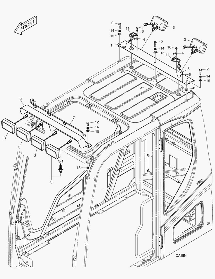 РАБОЧАЯ ФАРА(6-ЛАМПЫ) - СИСТЕМА ЗАЩИТЫ ПРИ ОПРОКИДЫВАНИИ