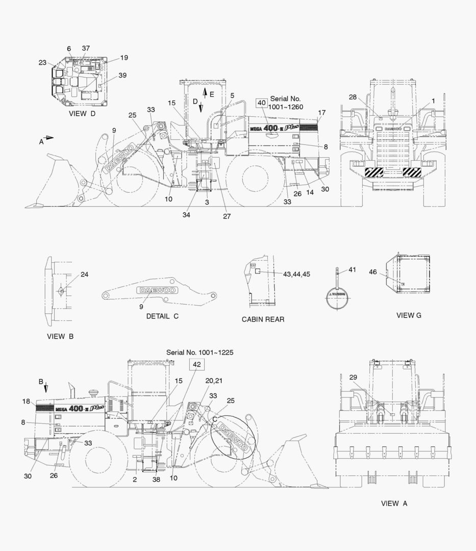 ЗАВОДСКАЯ ТАБЛИЧКА-СИСТЕМА ЗАЩИТЫ КАБИНЫ ОТ ПАДАЮЩИХ ПРЕДМЕТОВ