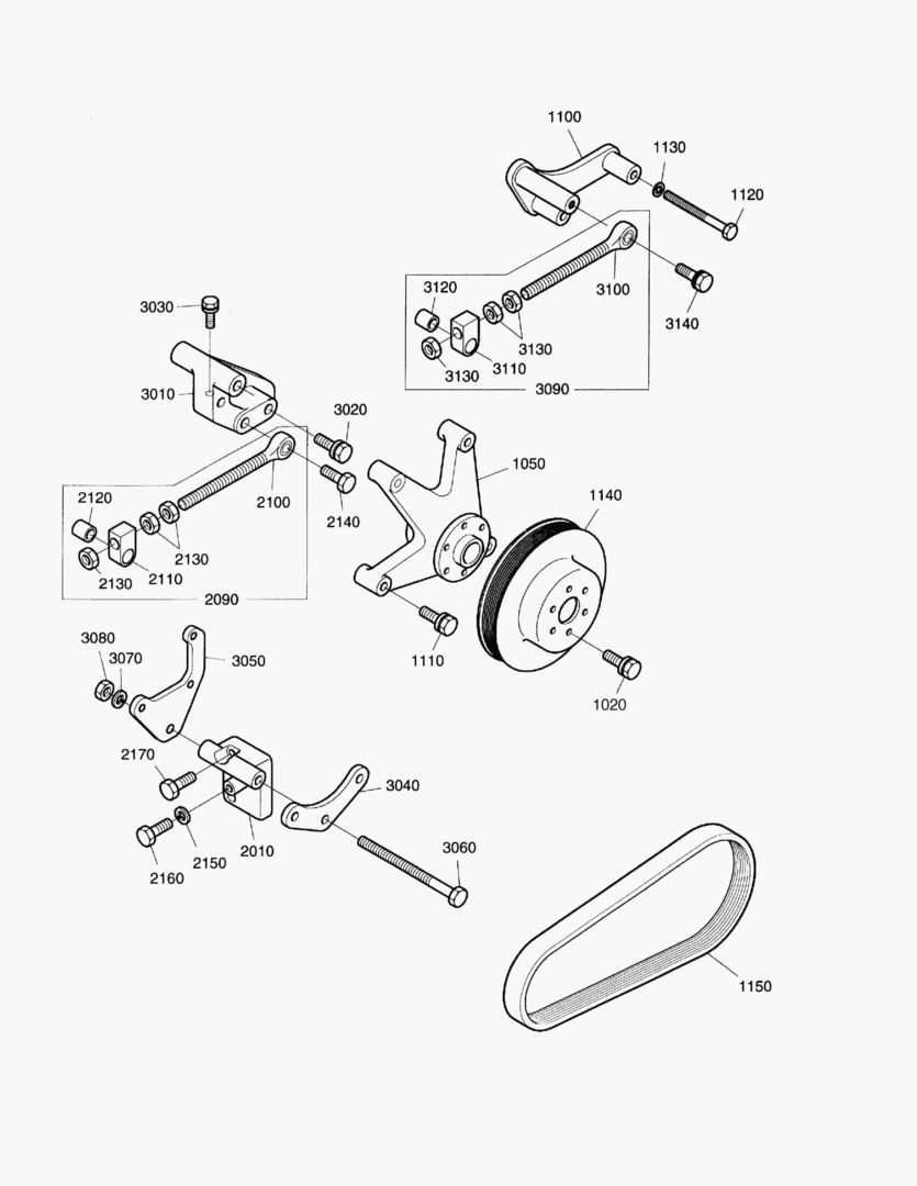 027 ALTERNATOR & AIR COMP. MOUNTING