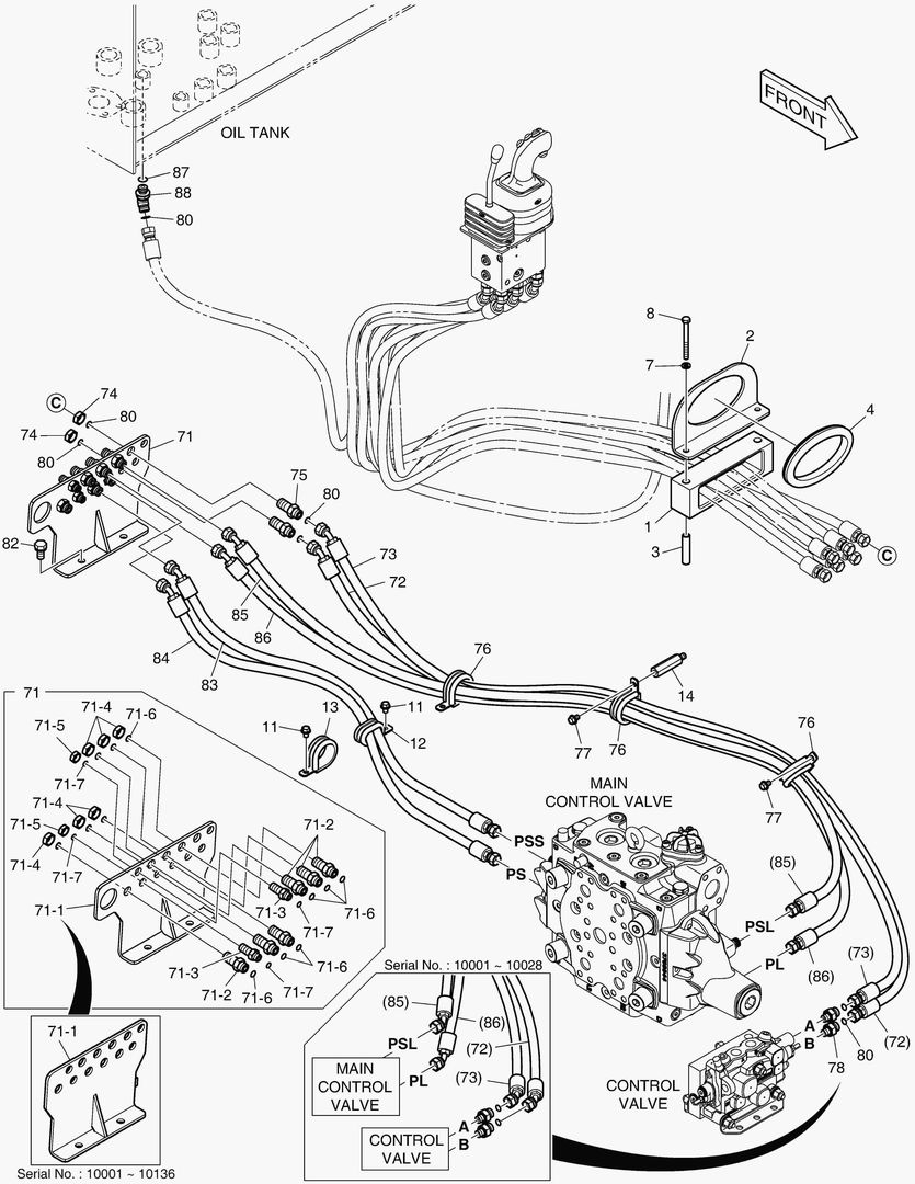 ТРУБОПРОВОД СЕРВОУПРАВЛЕНИЯ - 3-Й РЫЧАГ