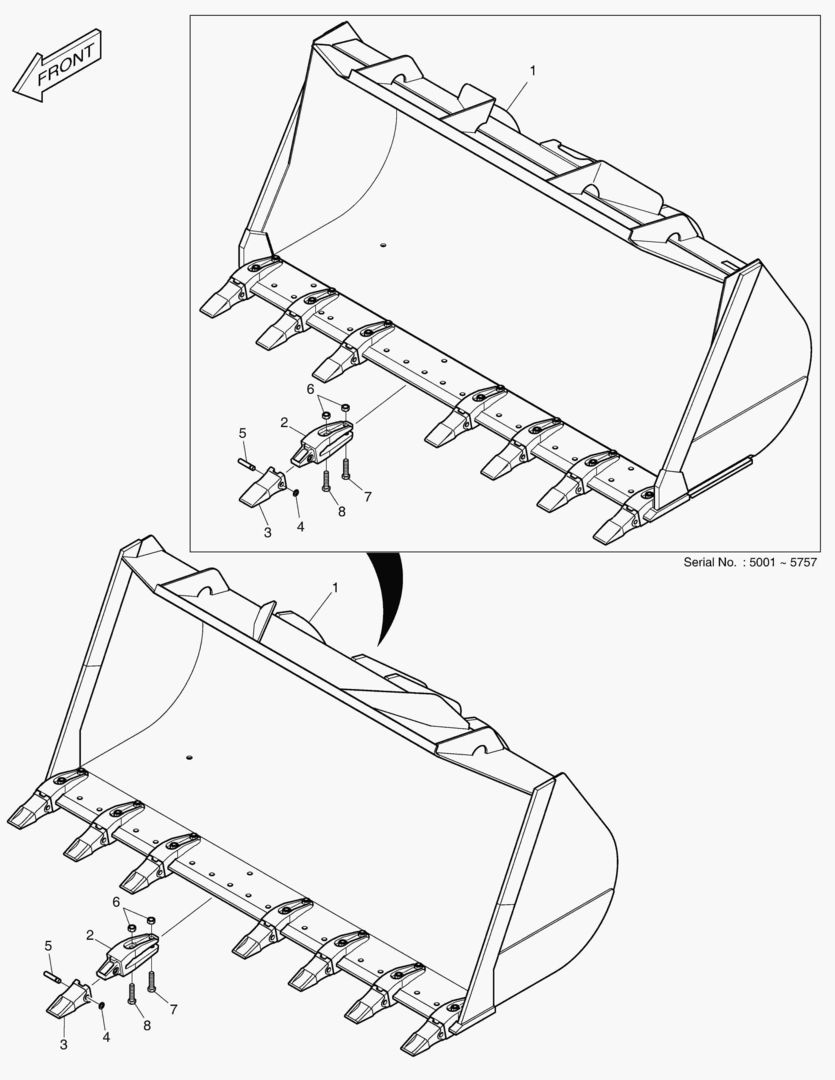 2140 BUCKET ASS`Y-3.9гЋҐ (TOOTH)