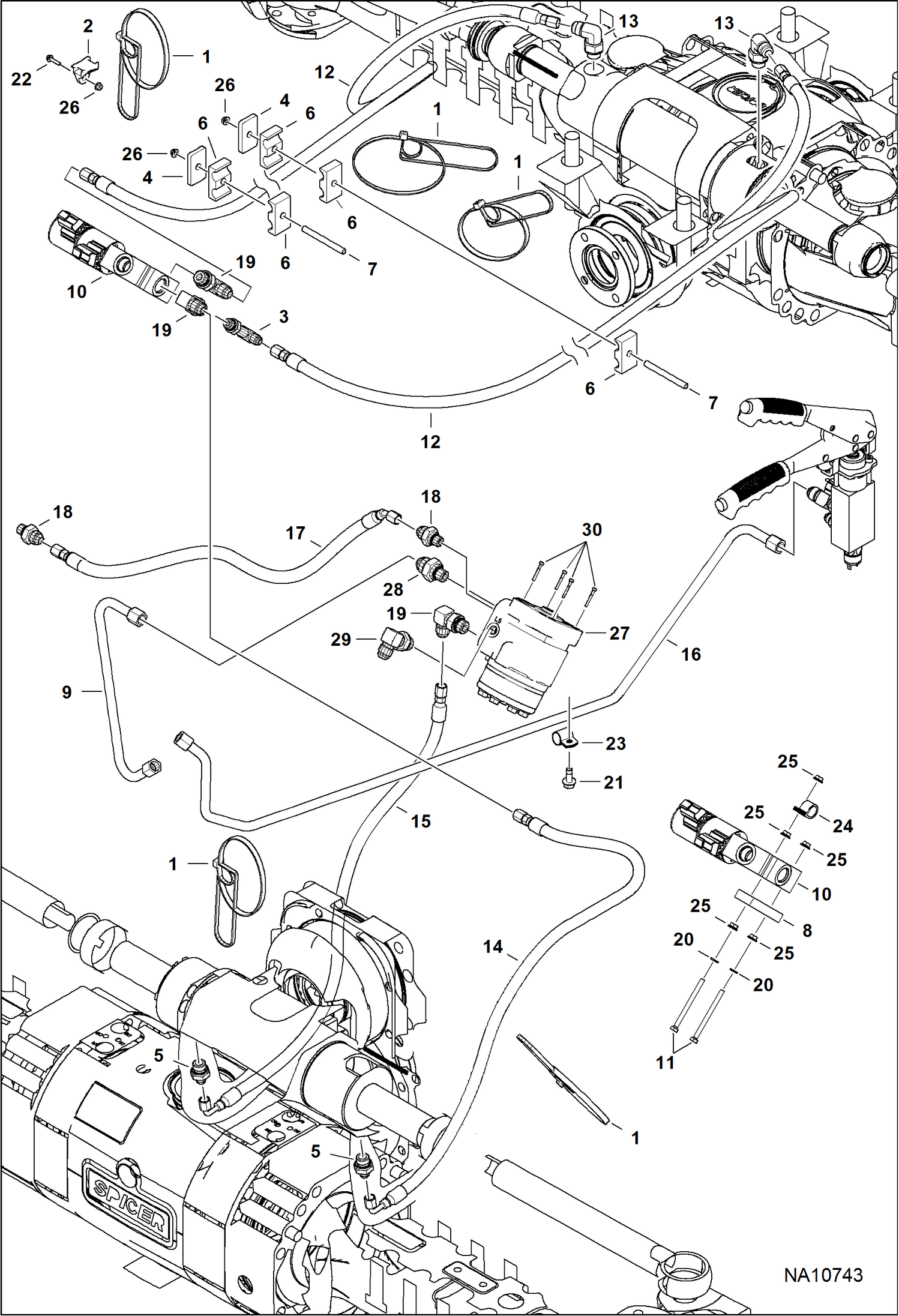 Схема СХЕМА ГИДРАВЛИЧЕСКОЙ СИСТЕМЫ (РУЛЕВОЕ УПРАВЛЕНИЕ)