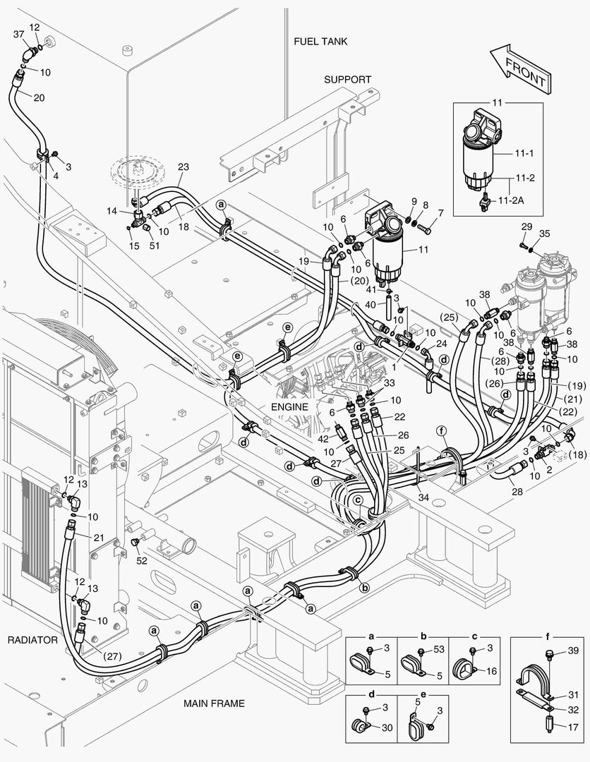 Схема ТОПЛИВНЫЕ ТРУБОПРОВОДЫ