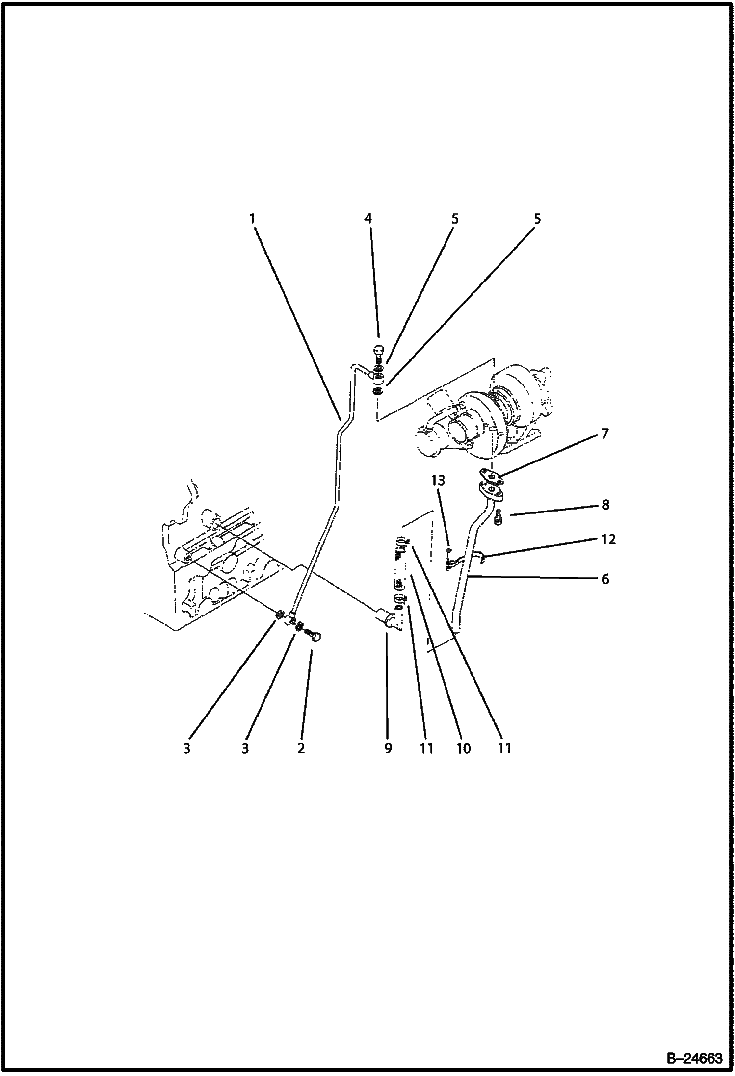 МАСЛЯНАЯ ТРУБКА ТУРБОНАГНЕТАТЕЛЬ