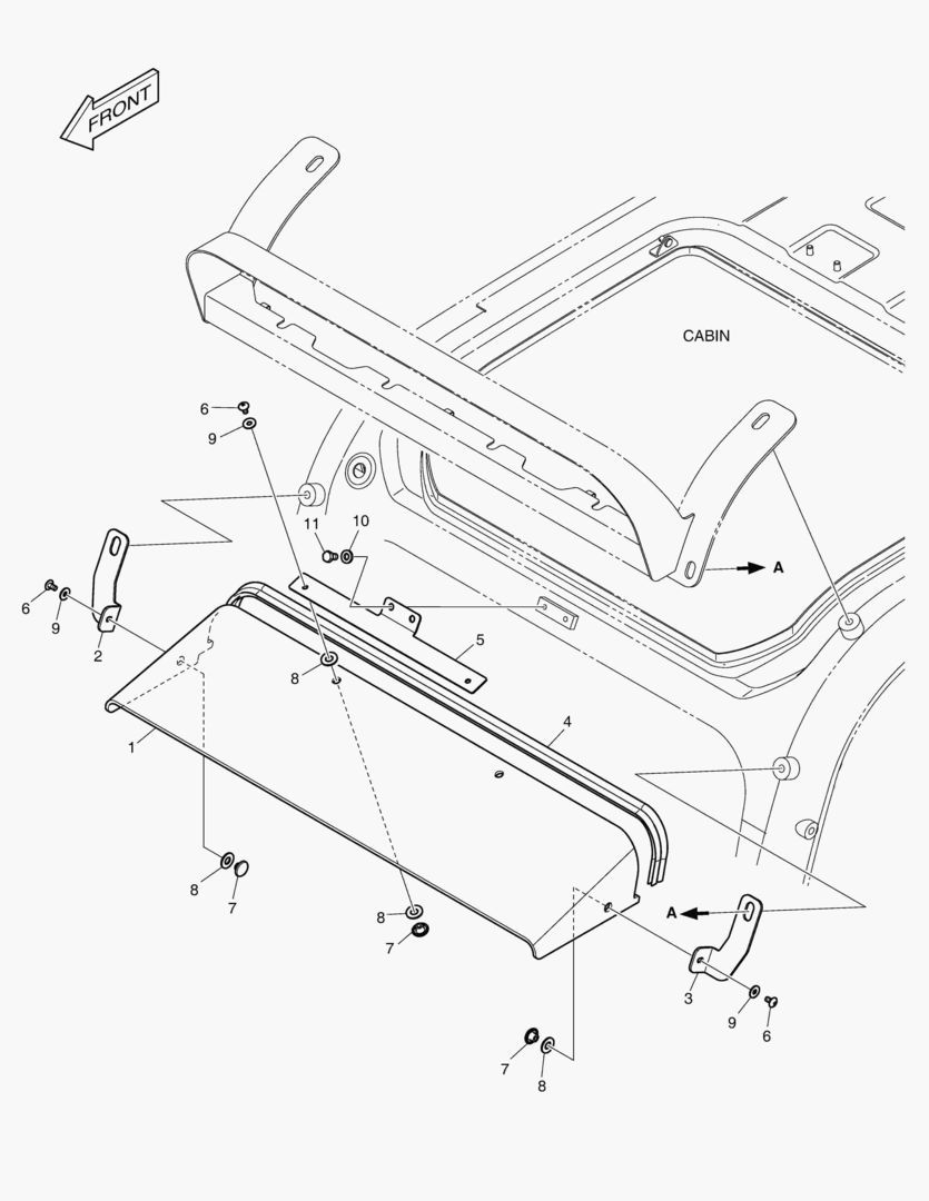 Схема 6540 RAIN SHIELD & LAMP MOUNTING