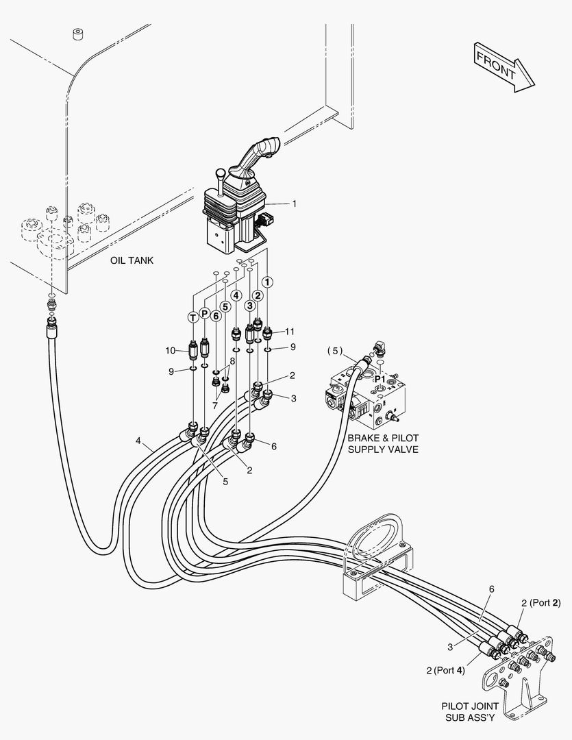 ТРУБОПРОВОД СЕРВОУПРАВЛЕНИЯ - 2 КАТУШКИ