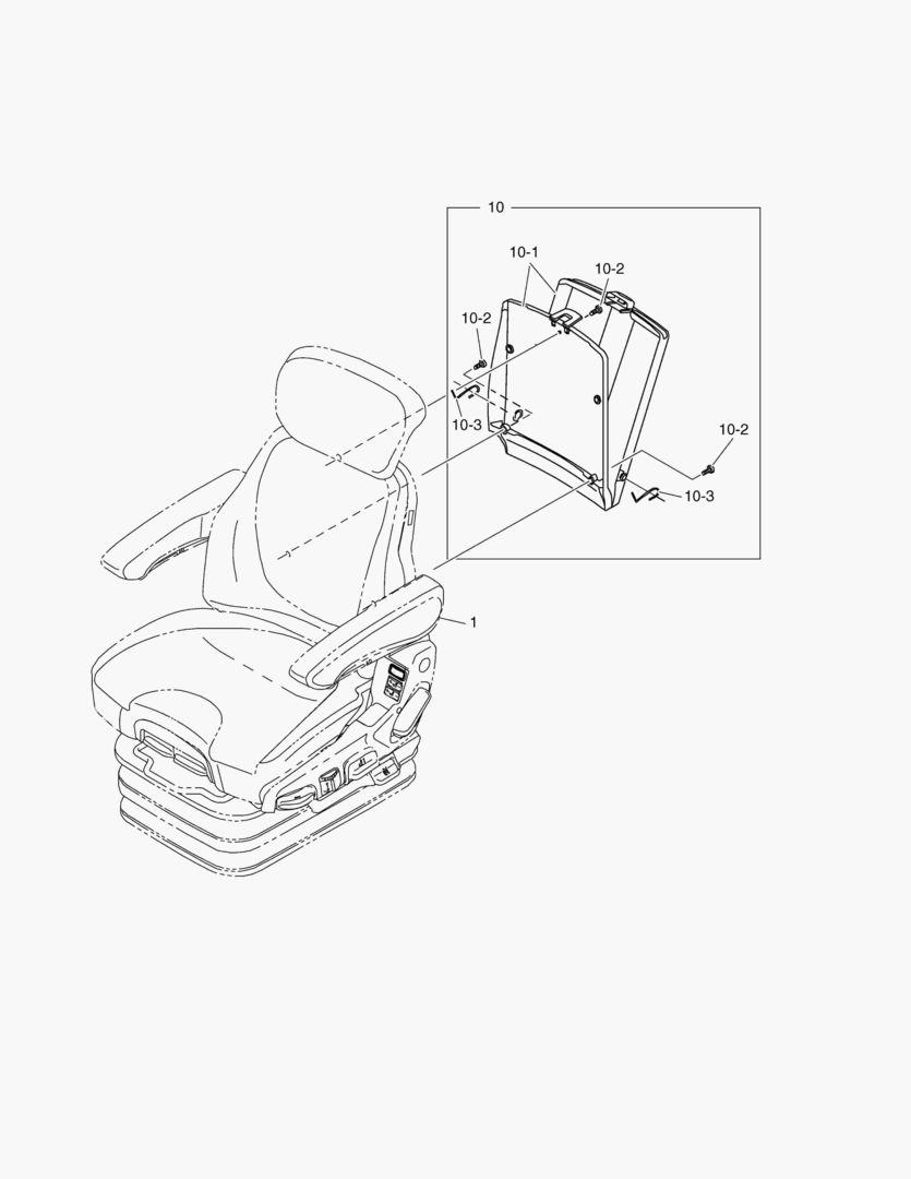 Спецтехника G500-12 DOCUMENT POCKET; DRIVER`S SEAT