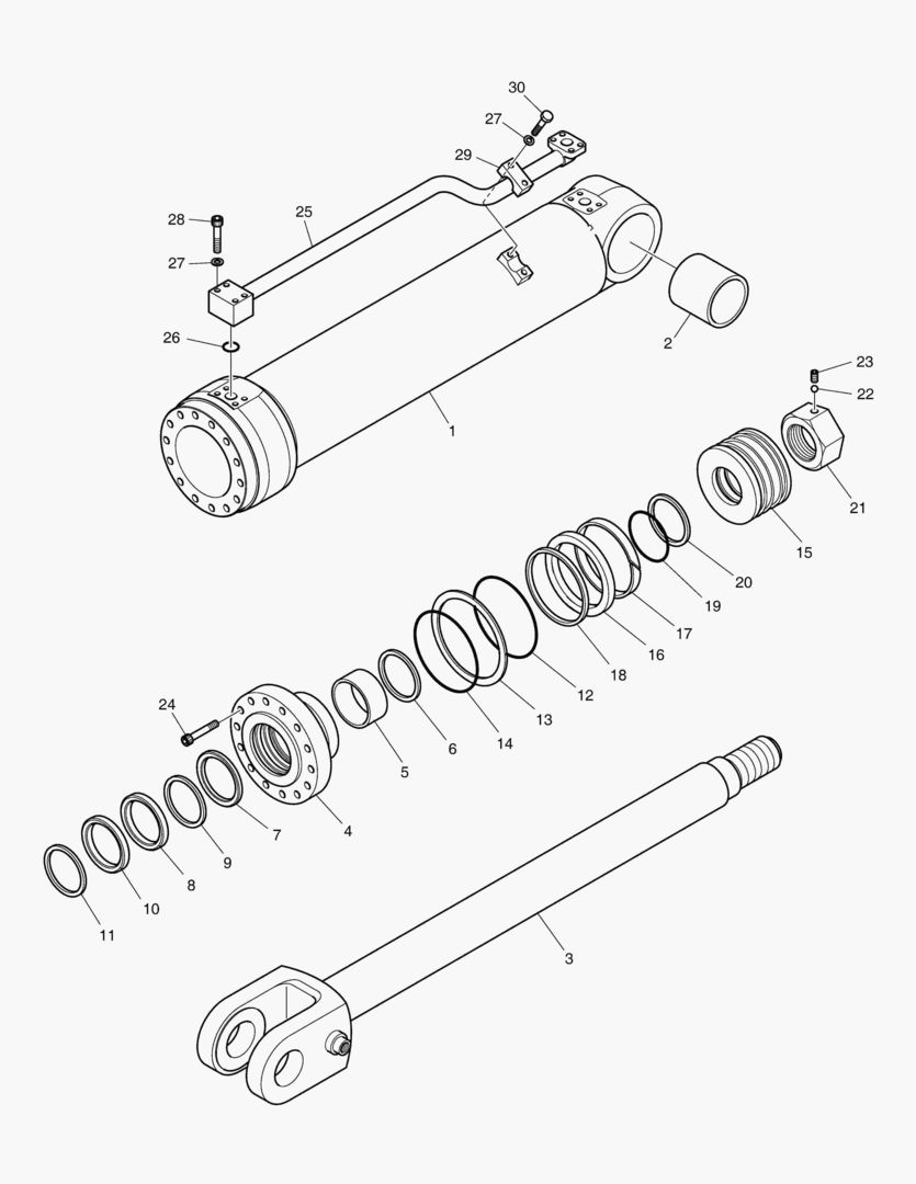 ГИДРОЦИЛИНДР ПОДЪЕМА-ПРАВОСТОРОННИЙ