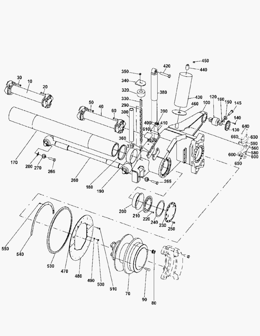 Спецтехника G250-4 FRONT AXLE SUSPENSION; MT25