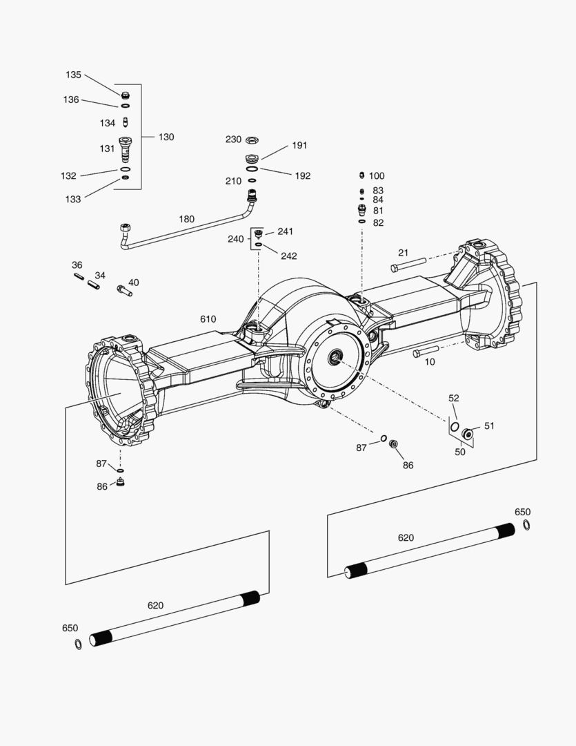 КАРТЕР ОСИ - ЗАДНЯЯ ОСЬ