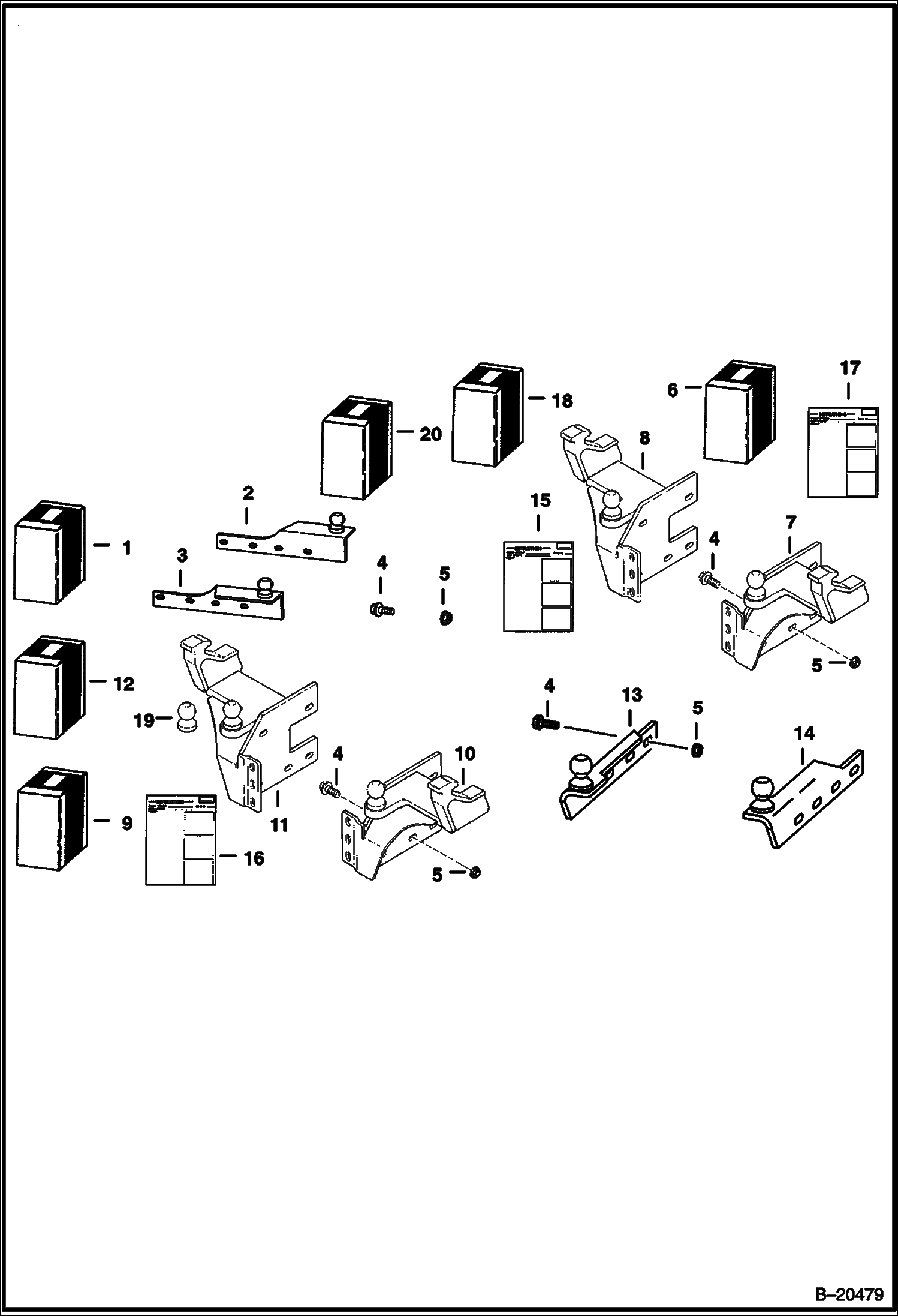 Схема ЭКСКАВАТОР-ПОГРУЗЧИК (МОНТАЖНЫЙ КОМПЛЕКТ) (907)