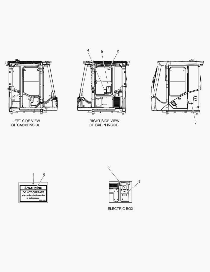 Схема 4190 DECAL - CABIN(EXPORT) [10001~10016]