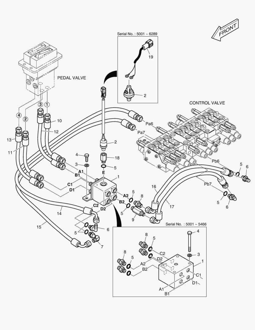 ТРУБОПРОВОД СЕРВОУПРАВЛЕНИЯ - СИГНАЛ ЗАДНЕГО ХОДА