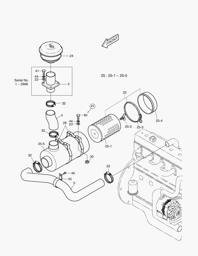 МОНТАЖ ДВИГАТЕЛЯ(3)-ВОЗДУХООЧИСТИТЕЛЬ