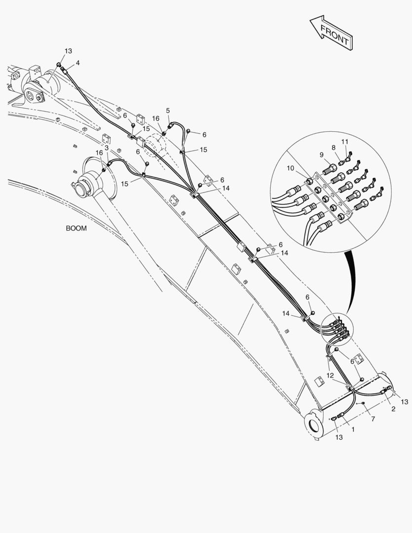3140 LUBRICATION PIPING - BOOM [5001~5815]