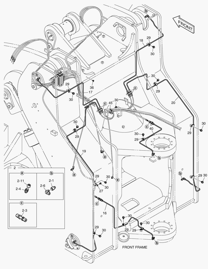 Схема ТРУБОПРОВОД СМАЗОЧНОЙ СИСТЕМЫ - ДЛИННАЯ СТРЕЛА(2)