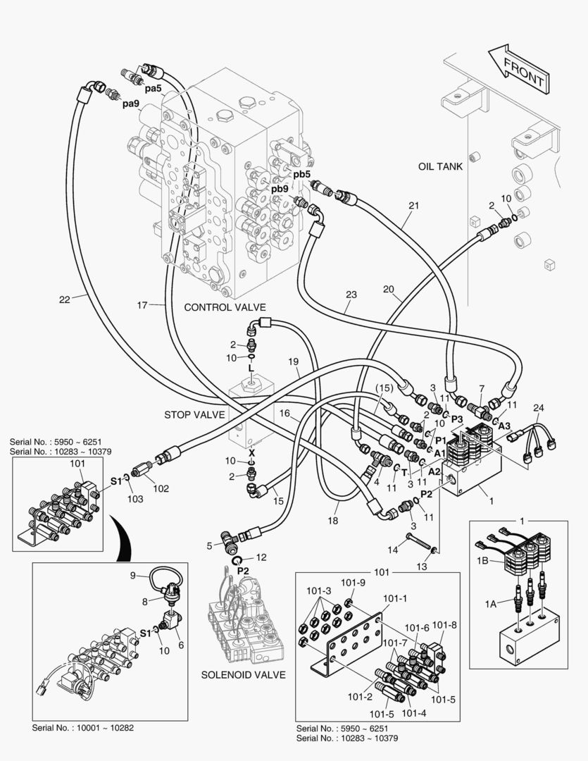 ТРУБОПРОВОД СЕРВОУПРАВЛЕНИЯ - 2 НАСОСА