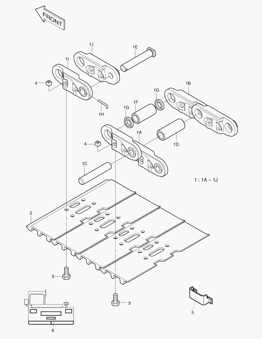 БАШМАК ГУСЕНИЦЫ В СБОРЕ-850G